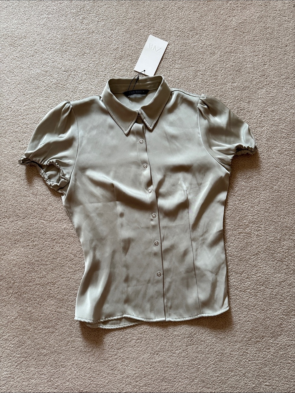 Zara satin effect top